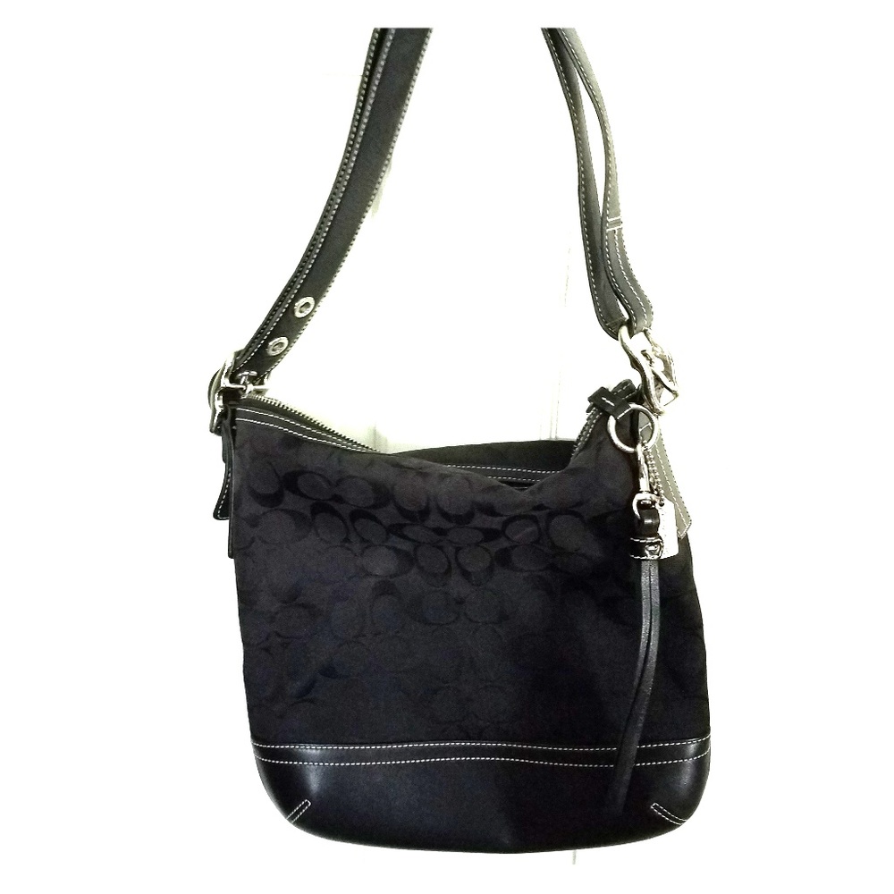 Vintage Coach black logo handbag purse
